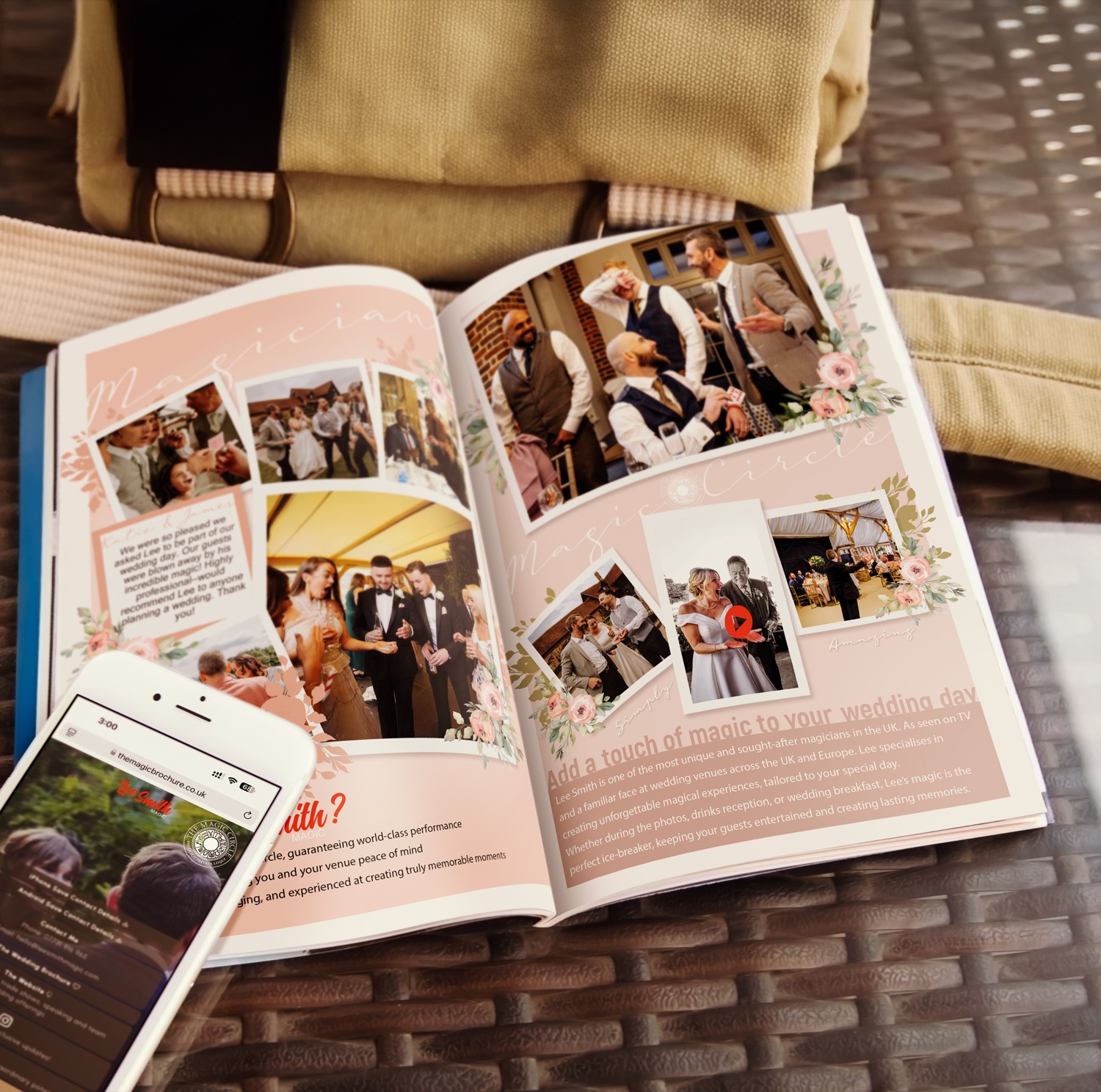 Lee Smith Magic brochure and mobile landing page