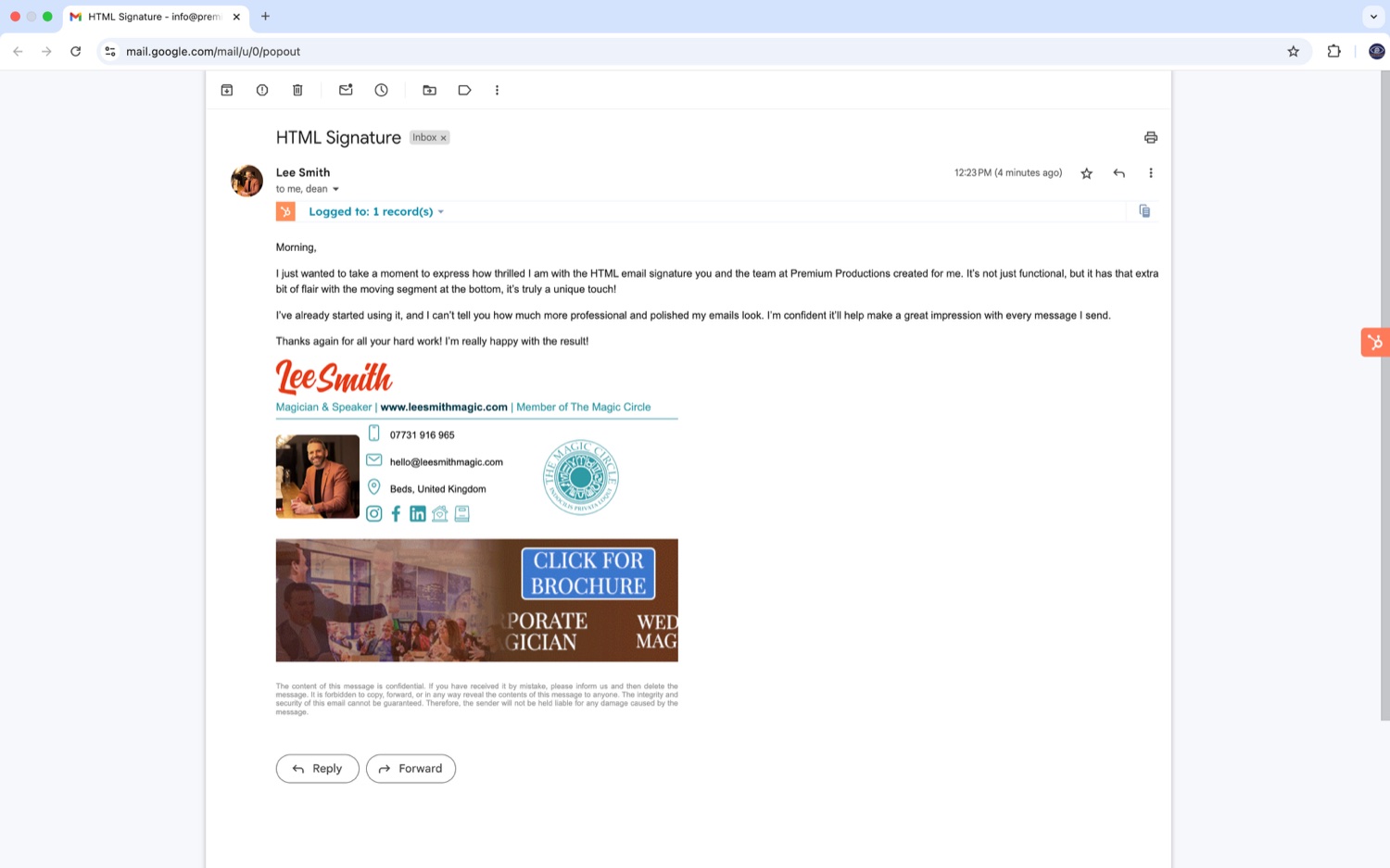Lee Smith HTML signature